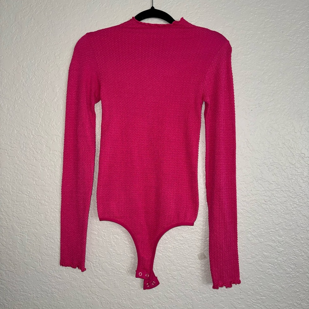 Vibrant Pink Long Sleeve Bodysuit